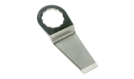 Multi-use metallic scraper tool with a circular handle and flat blade, ideal for various scraping tasks.