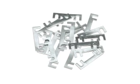 A collection of metal clips, featuring various sizes and shapes, ideal for securing items and organisation in various applications.