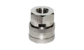 Metal connector fitting with threaded ends for plumbing applications, designed for secure connections and durability.