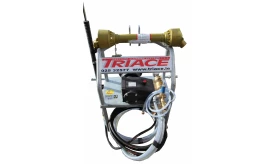 Triace pressure cleaning system with hose and motor, designed for high-efficiency cleaning tasks in various environments.