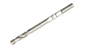 High-speed steel twist drill bit designed for precision drilling in various materials, featuring a spiral flute for efficient chip removal.